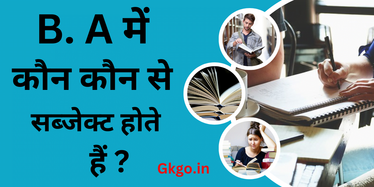 B. A me kaun kaun se subject hote hai