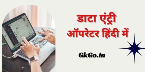 data entry operator in hindi , डाटा एंट्री ऑपरेटर हिंदी में